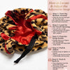 Leopard Print Satin Lined Sleep Bonnet