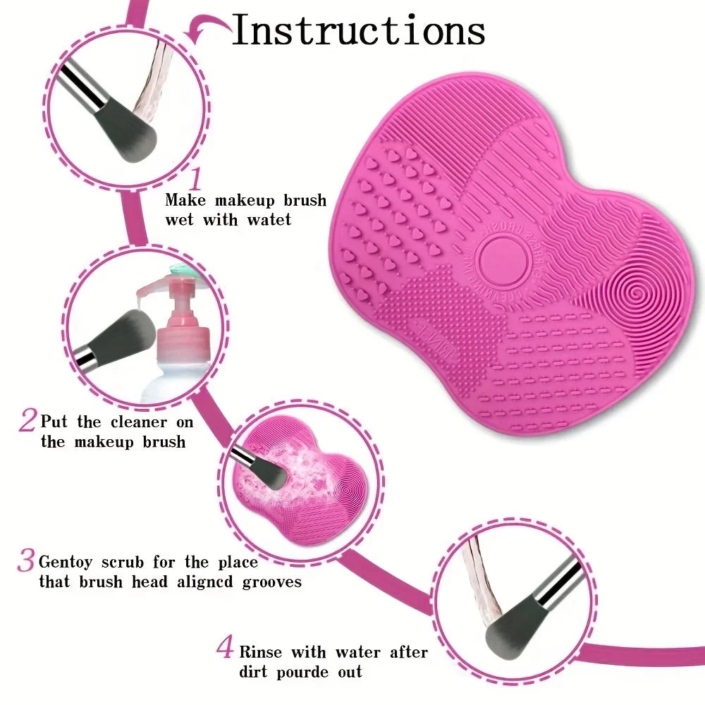 Silicone Apple Makeup Brush Cleaner Pad