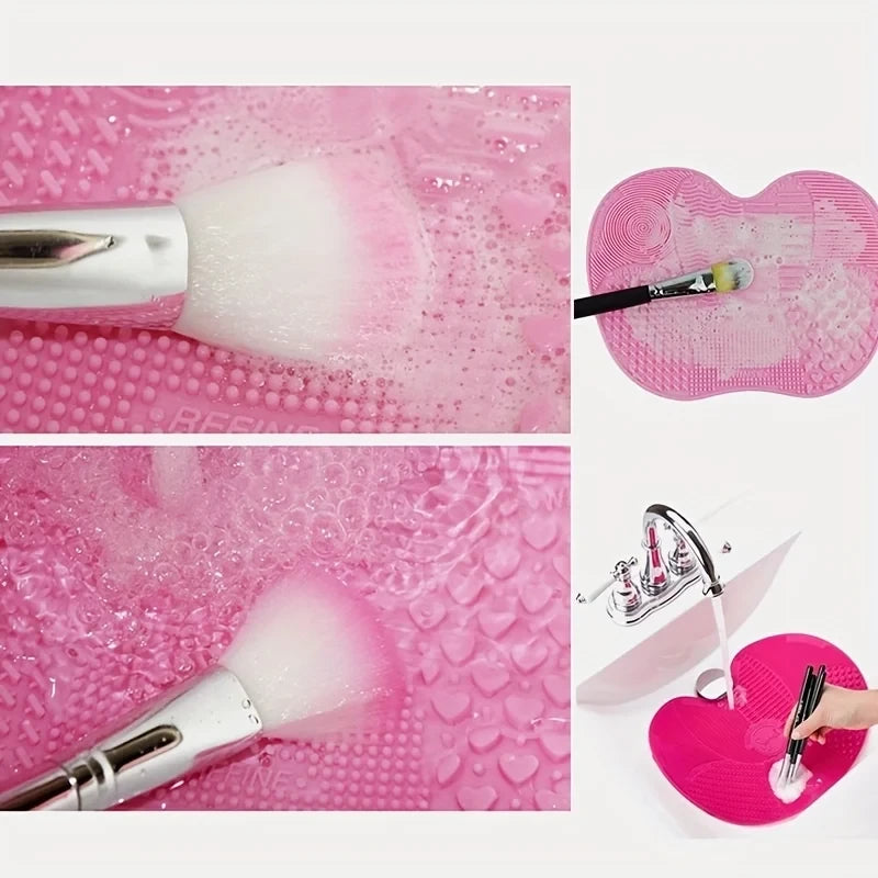 Silicone Apple Makeup Brush Cleaner Pad