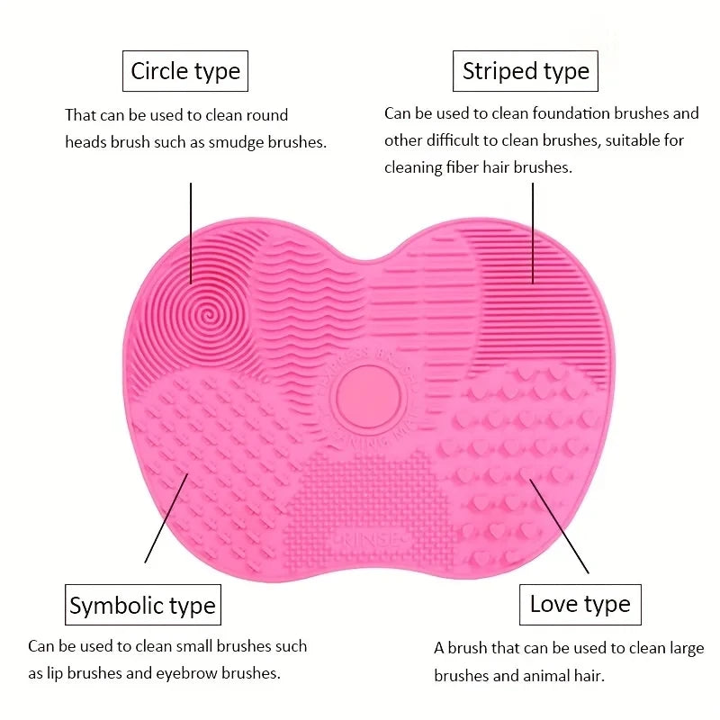 Silicone Apple Makeup Brush Cleaner Pad