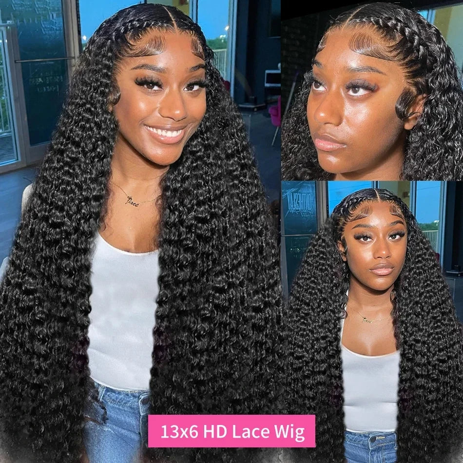 Water Wave Human Hair Lace Wig