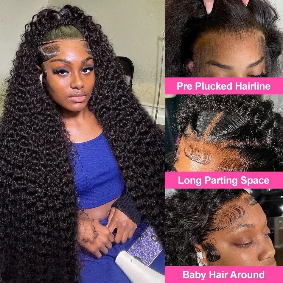 Water Wave Human Hair Lace Wig