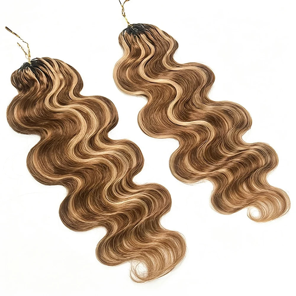 Boho Feathered Human Hair Crochet Extensions