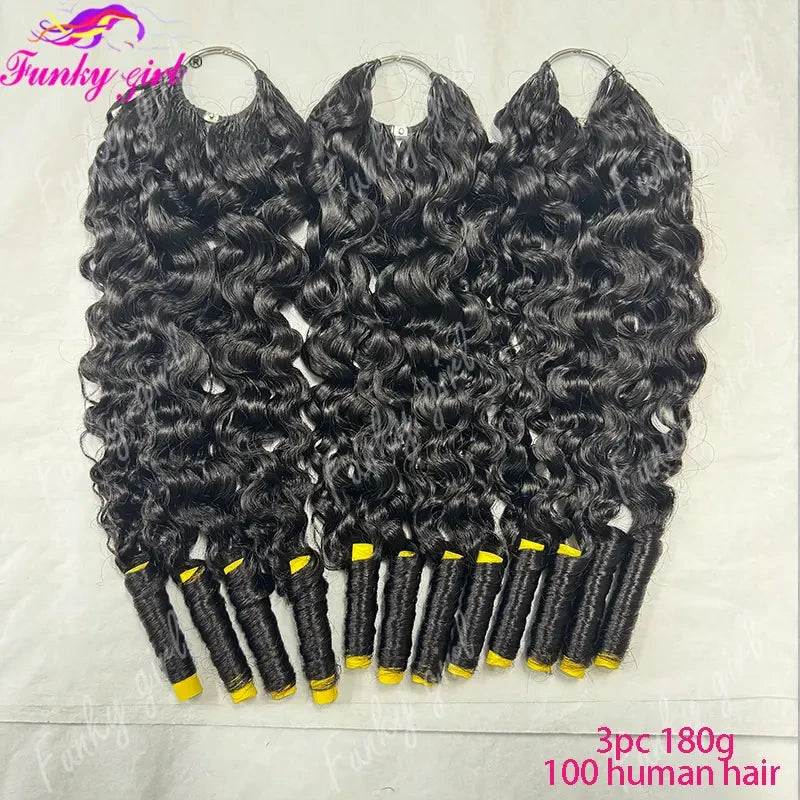 Burmese Curly Human Hair Crochet Bundles