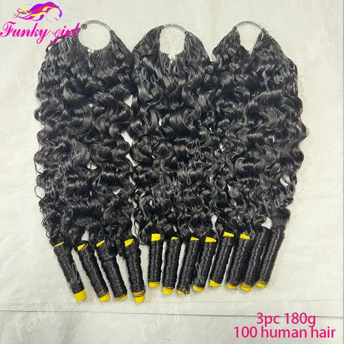 Burmese Curly Human Hair Crochet Bundles