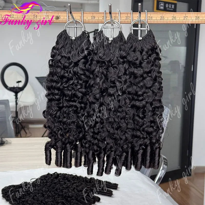 Burmese Curly Human Hair Crochet Bundles