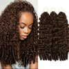 Chocolate Brown Burmese Curly Human Hair Crochet Braids