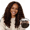 Chocolate Brown Burmese Curly Human Hair Crochet Braids