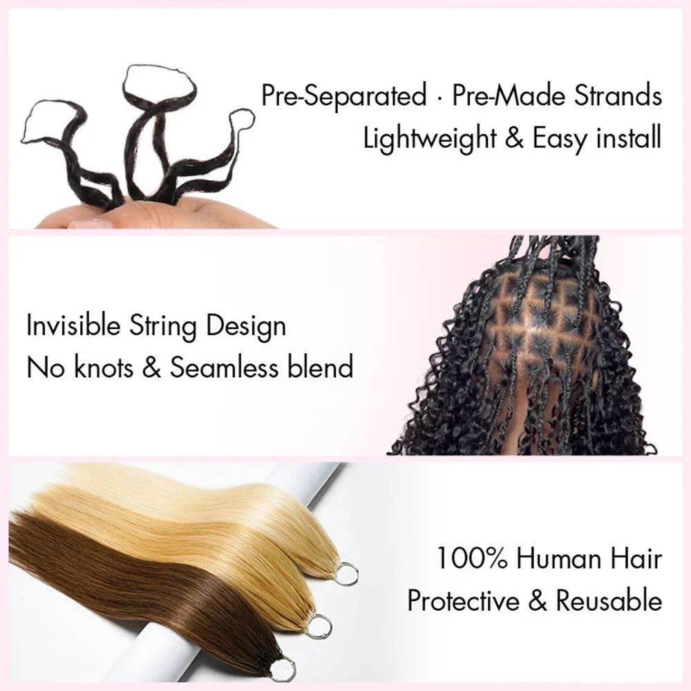 Human Hair Boho Crochet Braids