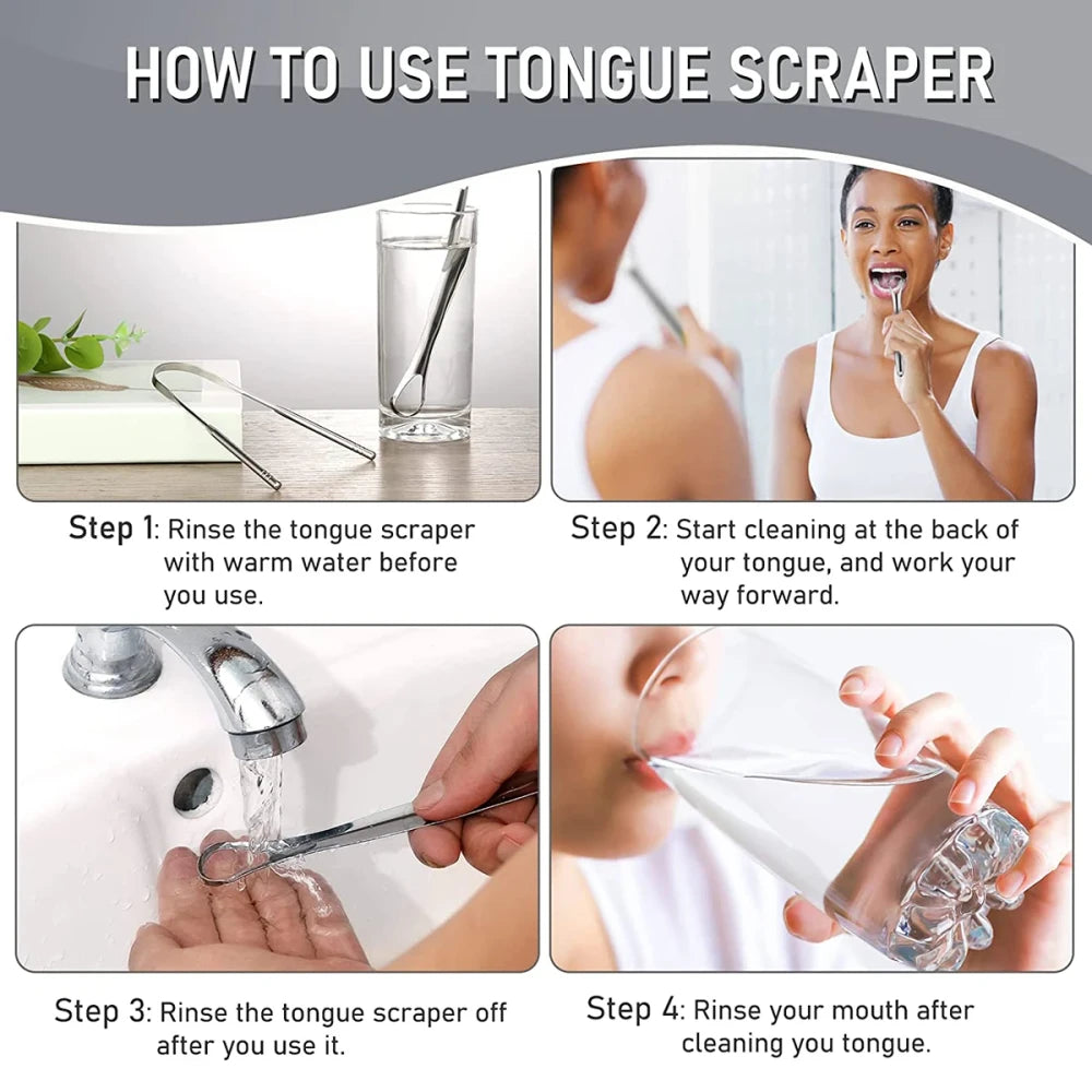 Metal Tongue Scraper Cleaner