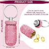 Portable Rhinestone Pill Container Keychain