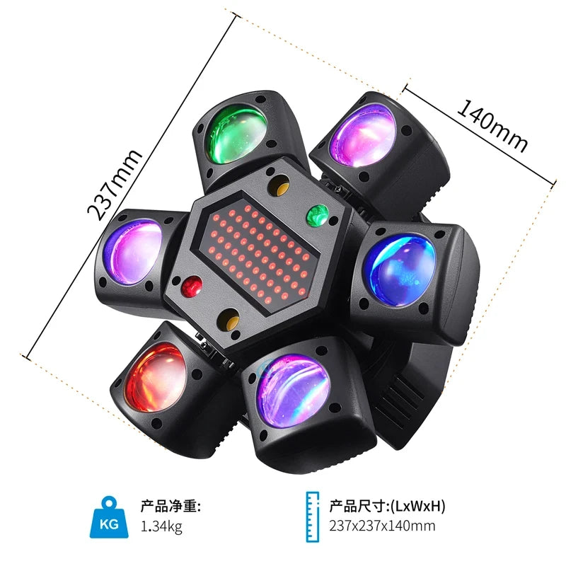 Mini RGBW Moving Head Stage Light