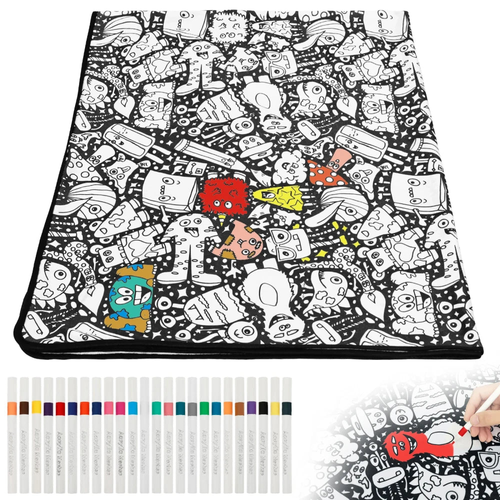 DIY Coloring Blanket with Markers