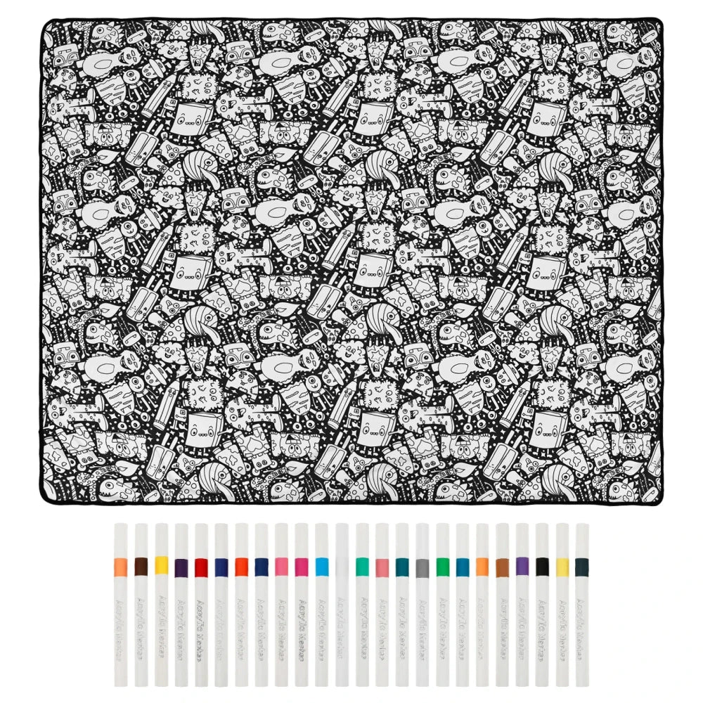 DIY Coloring Blanket with Markers