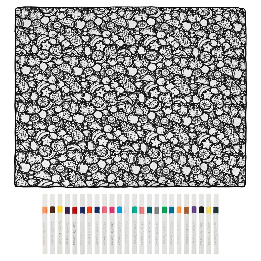 DIY Coloring Blanket with Markers
