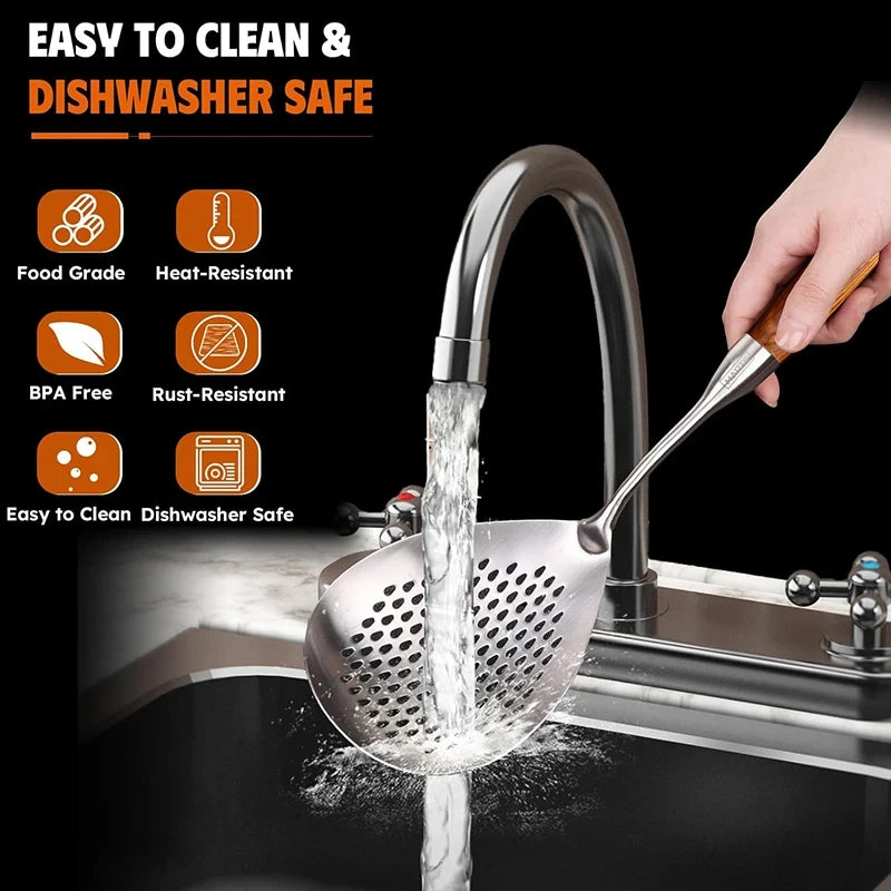 Heavy Duty Stainless Steel Skimmer Ladle
