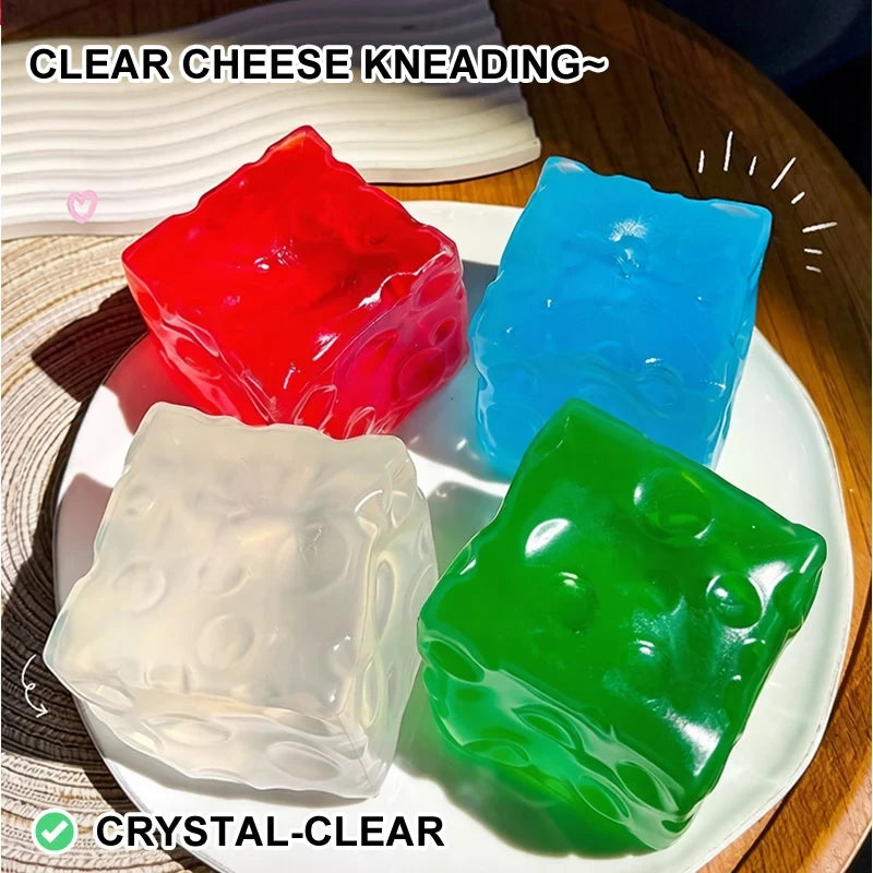 Transparent Cheese Squishy Stress Reliever