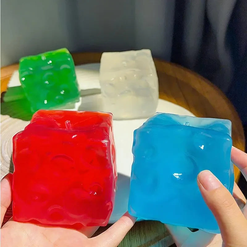 Transparent Cheese Squishy Stress Reliever