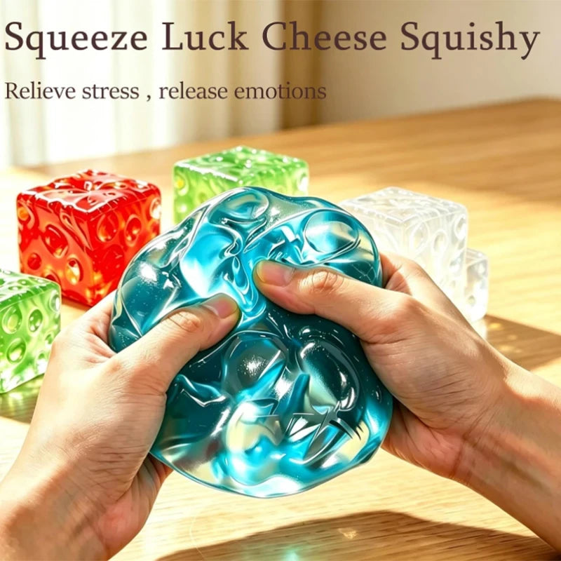 Transparent Cheese Squishy Stress Reliever