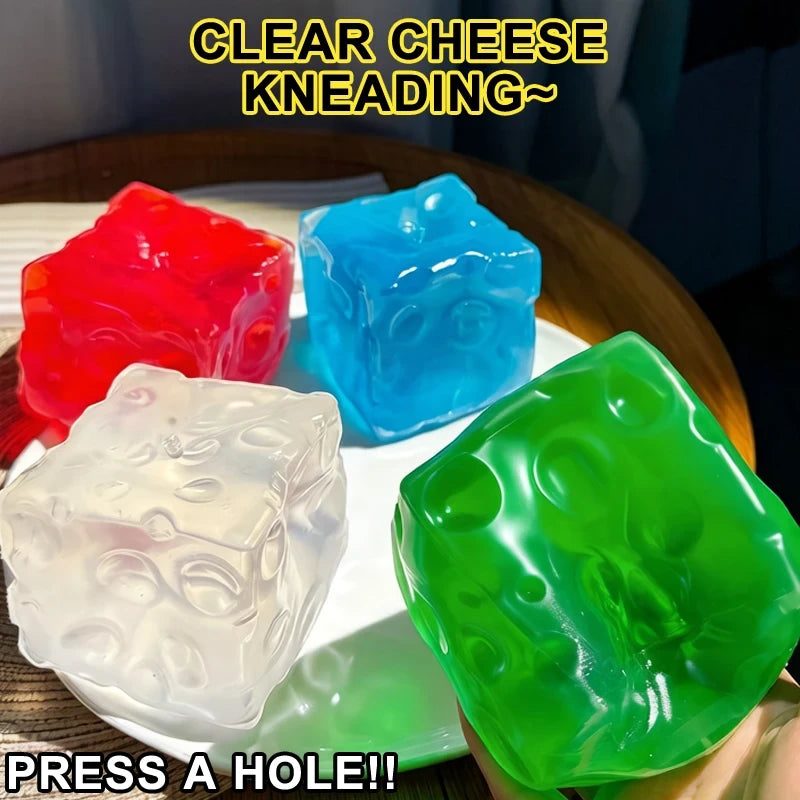 Transparent Cheese Squishy Stress Reliever