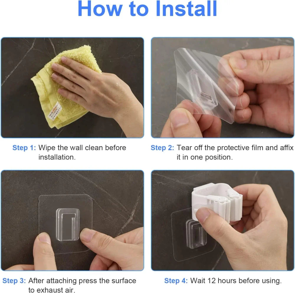 Adhesive Wall Mounted Broom Holder