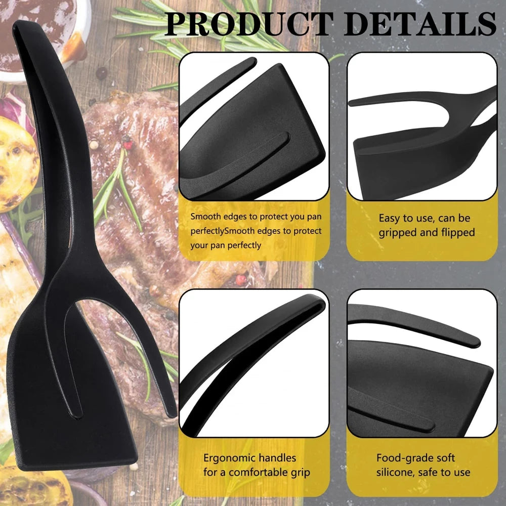 Nylon Grip Flip Spatula Tongs