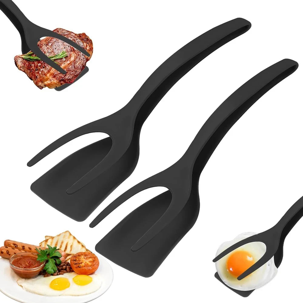 Nylon Grip Flip Spatula Tongs