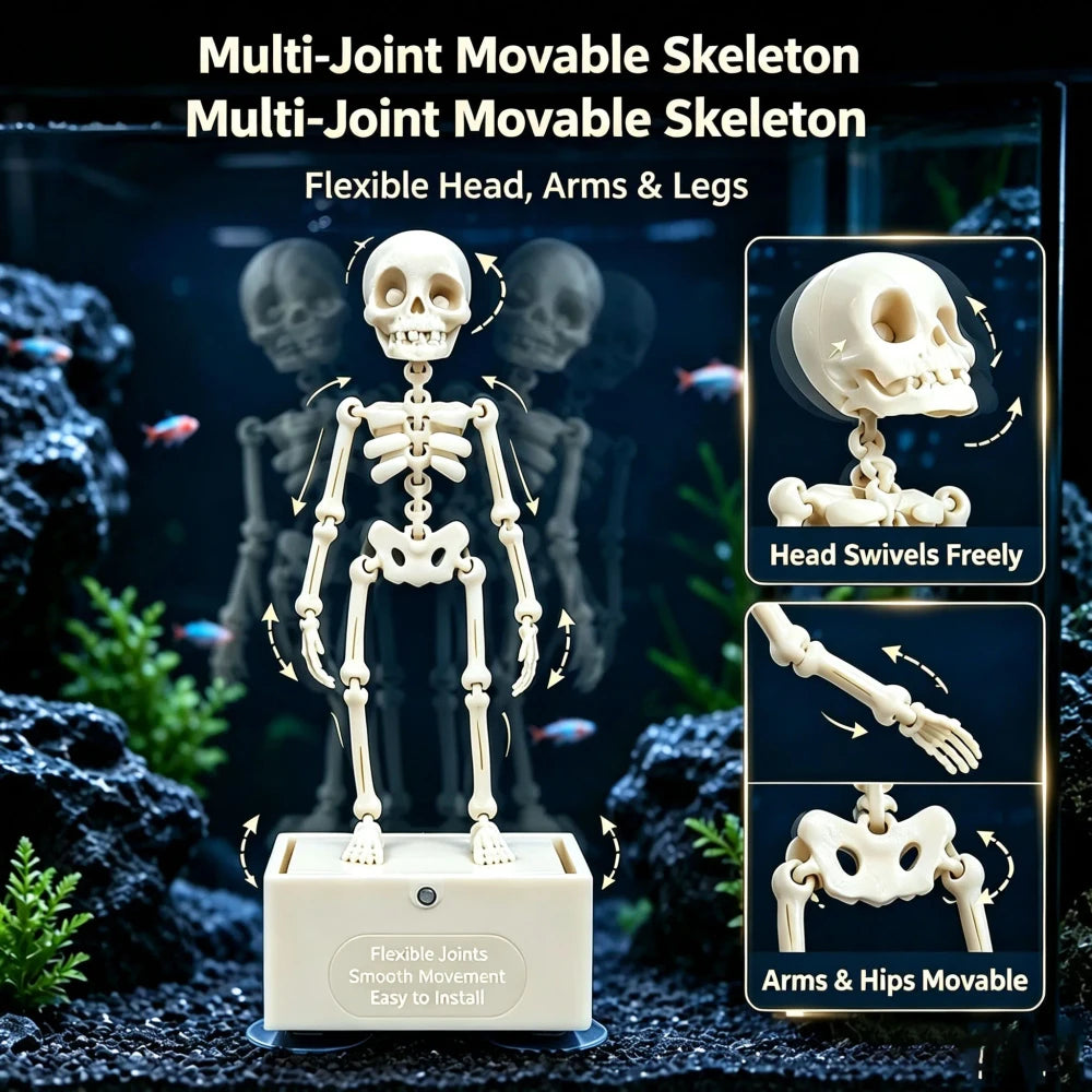 Dancing Skeleton Aquarium Ornament