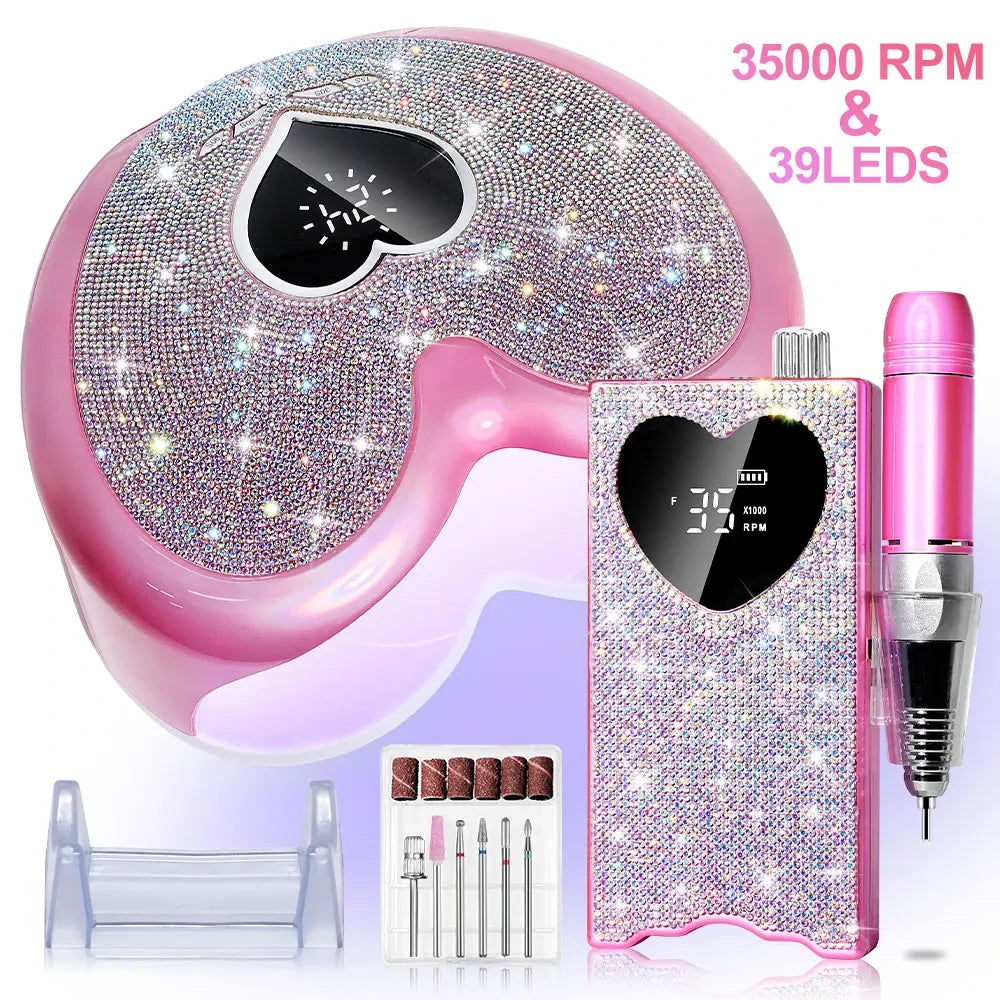 Rechargeable Nail Drill and UV Lamp
